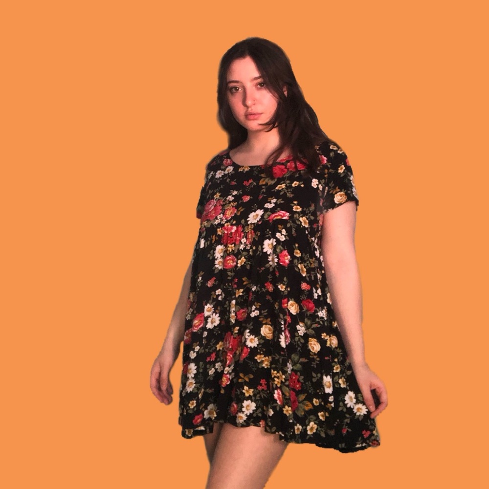 Floral American Apparel babydoll dress!